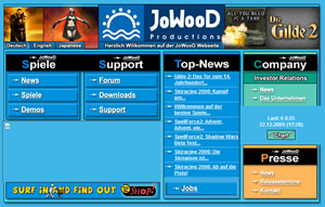 JoWooD Webseite