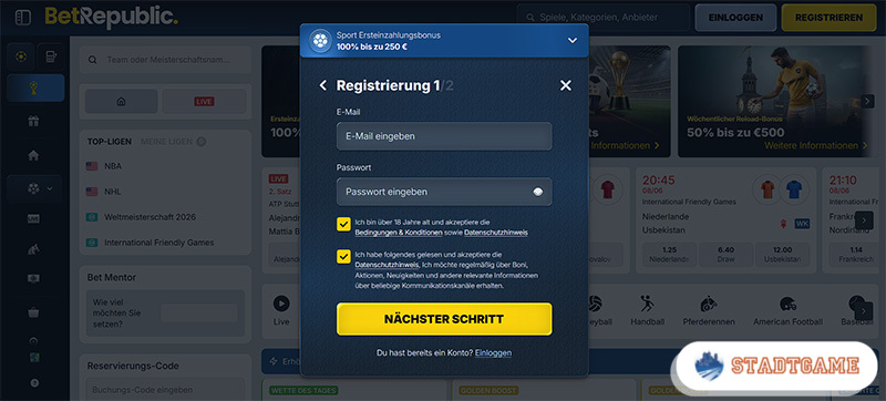 Wettanbieter Registrierung ohne Sperrdatei