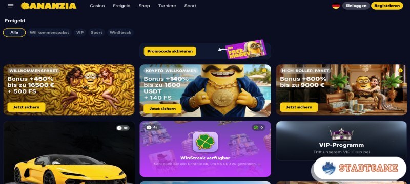 Bonus im Online Casino im Ausland