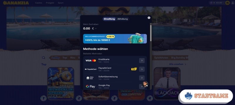 Einzahlung in bestes Online Casino mit Echtgeld im Ausland