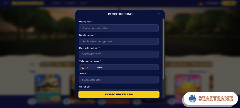 Registrierung im Casino international online