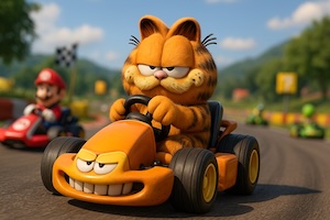 Mario auf den Fersen: Garfield Kart 2 - All You Can Drift