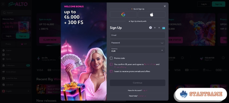 Account aanmaken en registreren bij PayPal casino